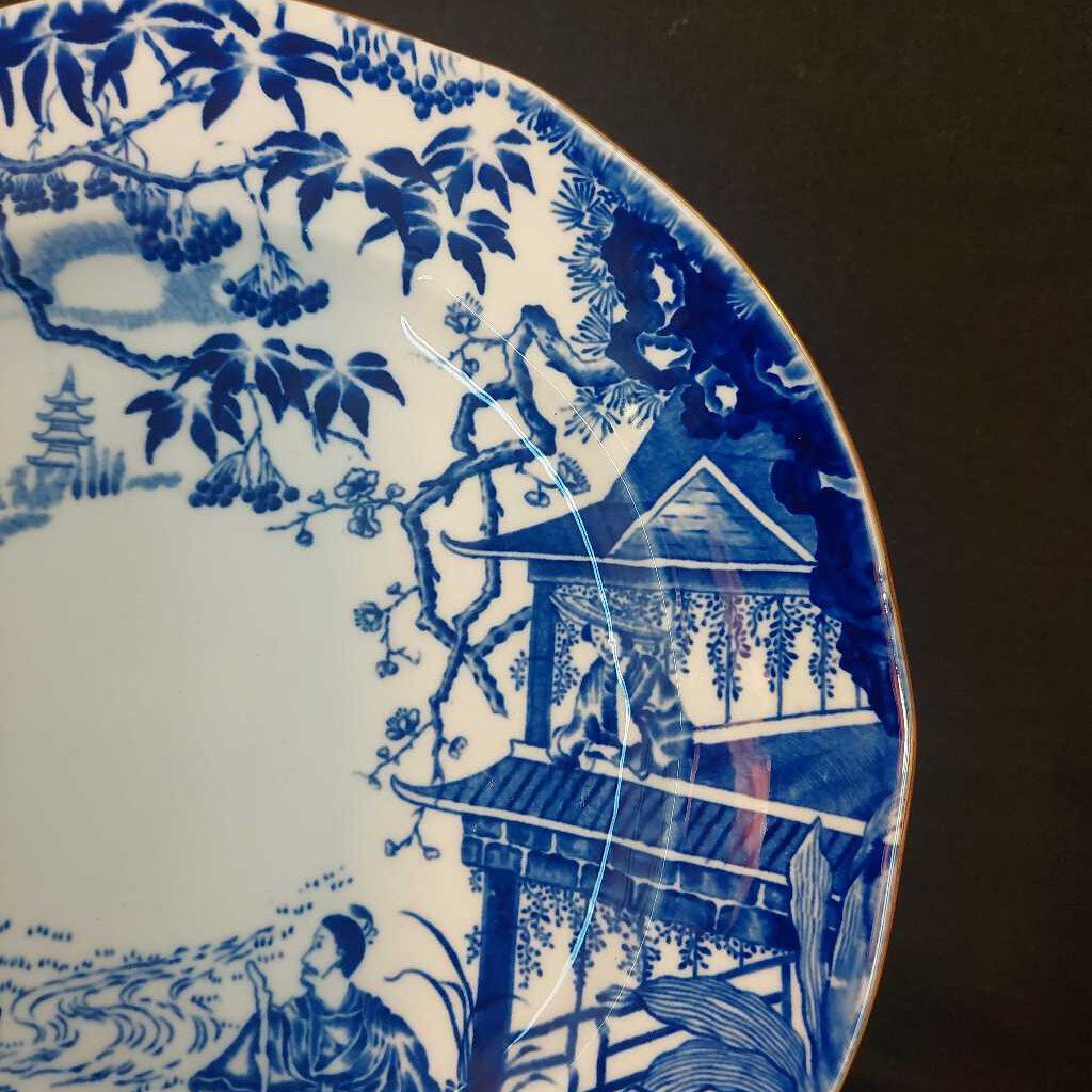 1917-27 Blue MIKADO LUNCH PLATE 9 Inch by Royal Crown Derby