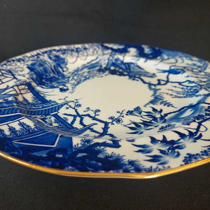 1917-27 Blue MIKADO LUNCH PLATE 9 Inch by Royal Crown Derby