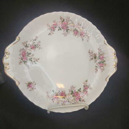 LAVENDER ROSE Cake Plate 9 inch Exc. Cond. - The URBANARY Home and Garden