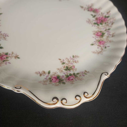 LAVENDER ROSE Cake Plate 9 inch Exc. Cond.