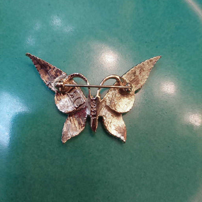 Le Couturier Vintage LeC Butterfly Brooch with Gemstones