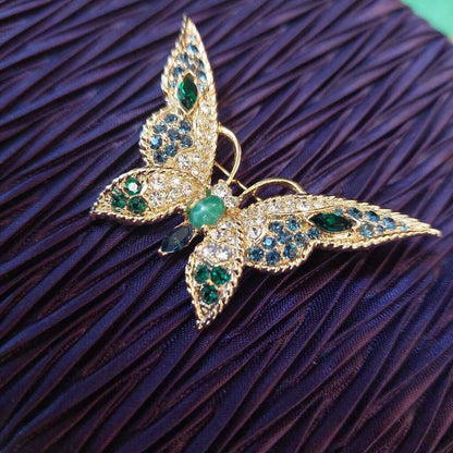 Le Couturier Vintage LeC Butterfly Brooch with Gemstones