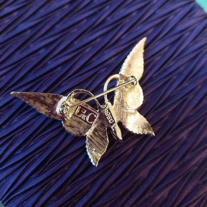 Le Couturier Vintage LeC Butterfly Brooch with Gemstones