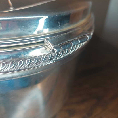 1950s National Silver Co. Silver On Copper ICE BUCKET w. Vacuum Glass Liner