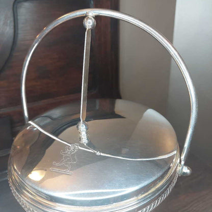 1950s National Silver Co. Silver On Copper ICE BUCKET w. Vacuum Glass Liner