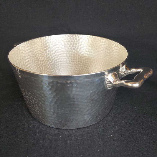 TABER & TIBBITS Hammered Silver Plated POT with Two Handles 207-66