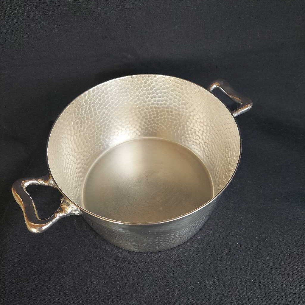 TABER & TIBBITS Hammered Silver Plated POT with Two Handles 207-66