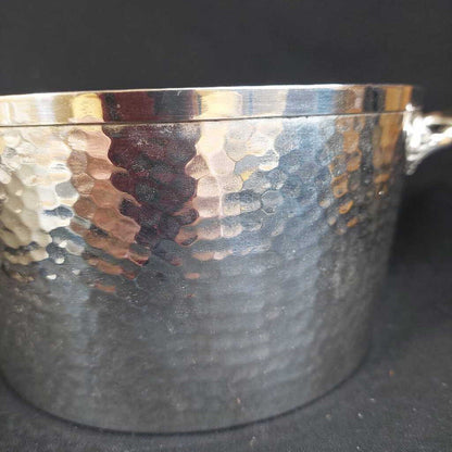 TABER & TIBBITS Hammered Silver Plated POT with Two Handles 207-66