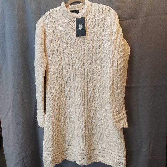 As New 100% Merino Wool Cable Knit Long Sleeve Dress Irish Store Ireland - The URBANARY Home and Garden