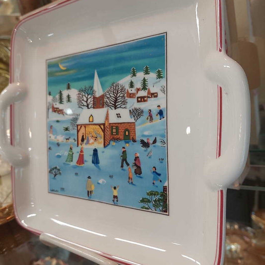 Villeroy & Boch Square Cake Platter Naif Christmas Boxed