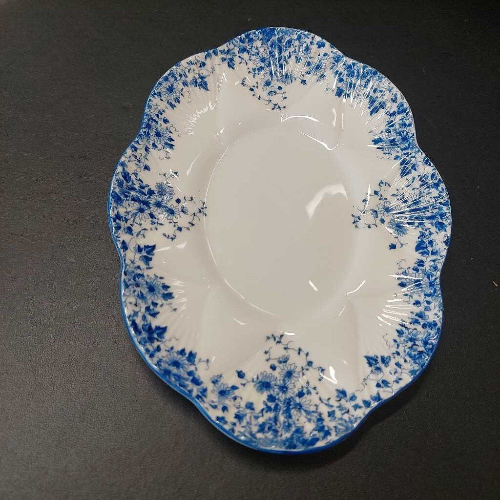 Shelley England Dainty Blue Gravy Boat And Underplate Pattern No 051 28