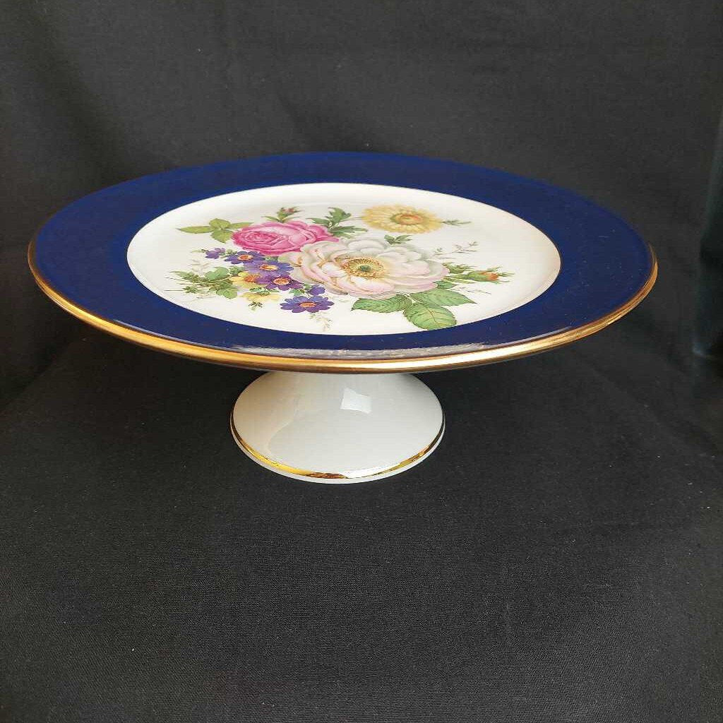 BAYREUTH Bavaria Gloria Porcelain Pedestal CAKE PLATE